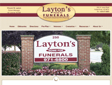 Tablet Screenshot of laytonshomeforfunerals.com